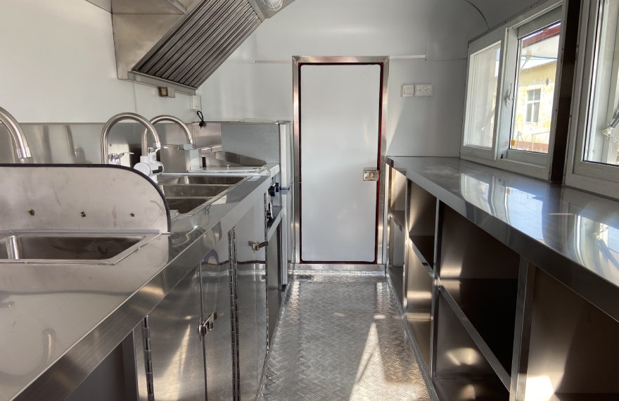interior layout of the burger van for sale